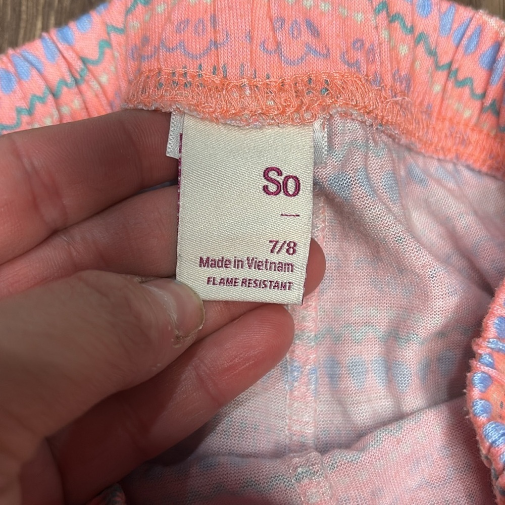 SO brand girls shorts size 7/8 pink and blue pastel colors - Picture 4 of 4